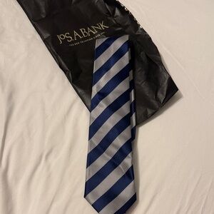 Jos. A. Bank Navy and Silver Striped Tie